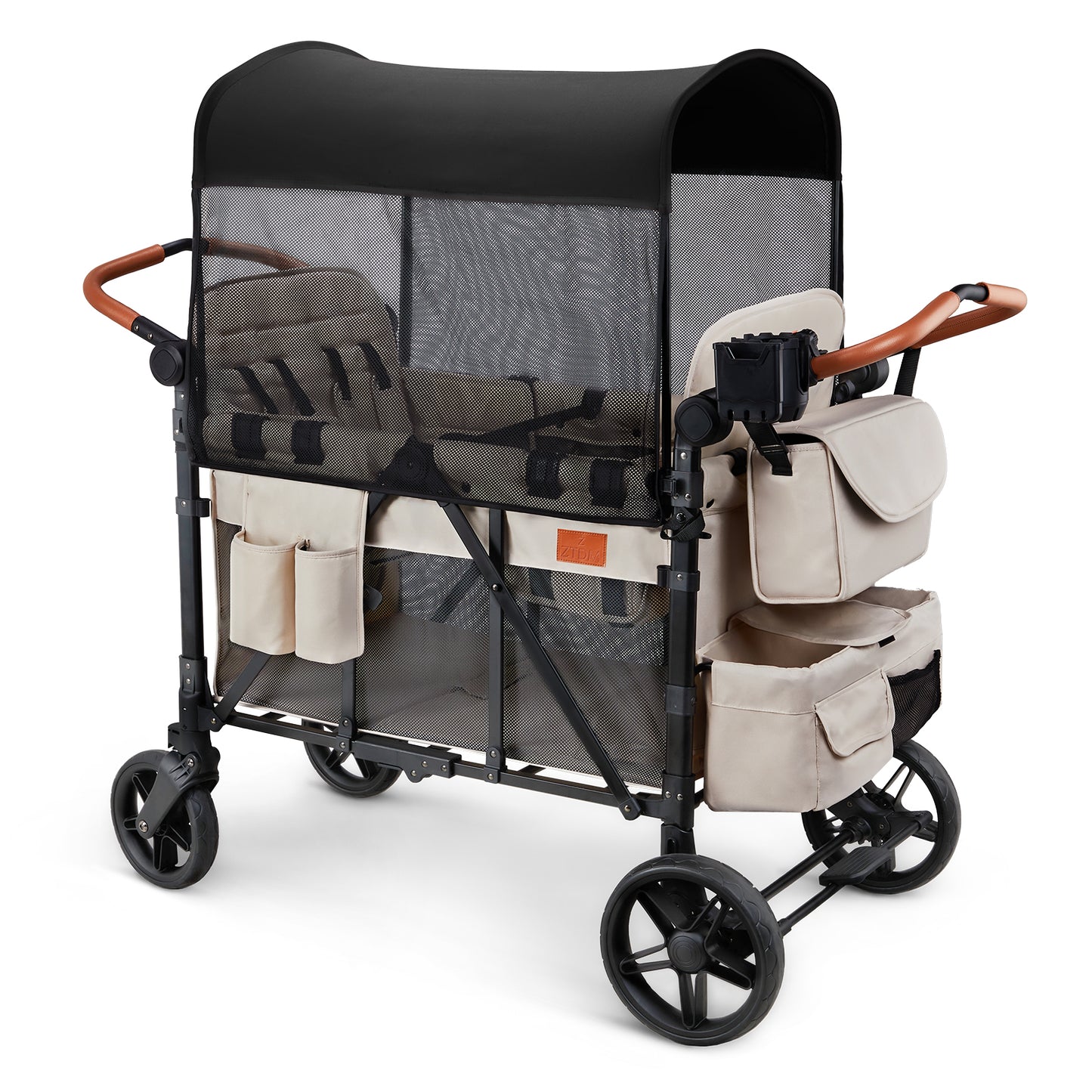 wagon stroller for older kids ZTDM 4 Seat Stroller Wagon Foldable Kids Wagon Green
